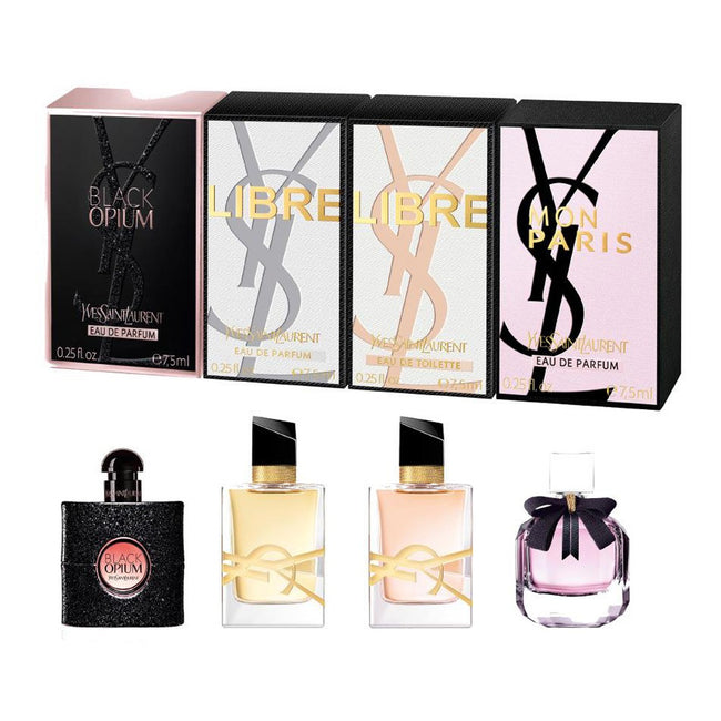 Yves Saint Laurent Miniature Collection zestaw Black Opium woda perfumowana spray 7.5ml + Libre woda perfumowana spray 7.5ml + Mon Paris woda perfumowana spray 7.5ml + Libre woda toaletowa spray 7.5ml