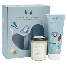 Hagi Ziołowo Mi zestaw świeca sojowa 215ml + balsam do ciała 200ml