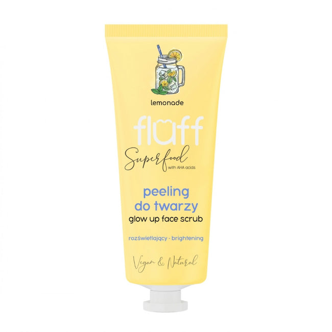 Fluff Glow Up Face Scrub rozświetlający peeling do twarzy Lemoniada 75ml
