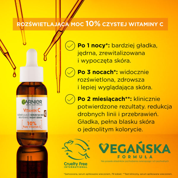 Garnier Skin Naturals Vitamin C rozświetlające serum na noc 30ml