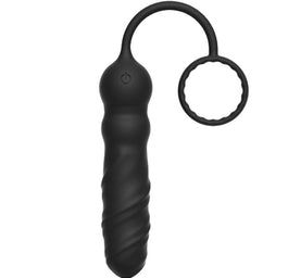 Marc Dorcel Deep Seeker Plug Anal korek analny i pierścień na penisa Black