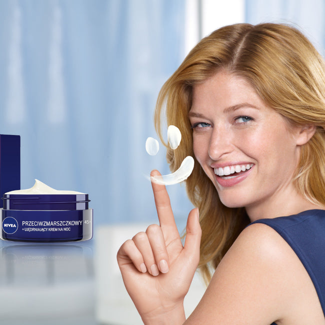 Nivea Przeciwzmarszczkowy + Ujędrniający krem na noc 45+ 50ml