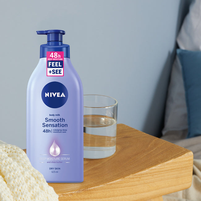 Nivea Nawilżająca Moc Serum wygładzające mleczko do ciała z pompką 625ml