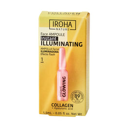 IROHA nature Instant Flash Illuminating Face Ampoule rozświetlająca ampułka do twarzy z kolagenem i kwasem hialuronowym 1.5ml