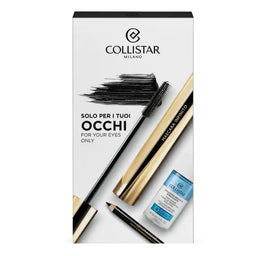 Collistar Zestaw Mascara Infinito tusz do rzęs Extra Nero 11ml + Matita Kajal Pencil kredka do oczu Black 1.2ml + Two Phase Make-Up Removing Solution 35ml