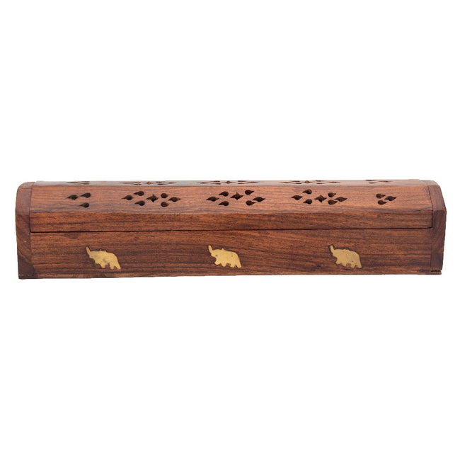 Sattva Incence Wooden Box drewniana podstawka na kadzidełka Elephant