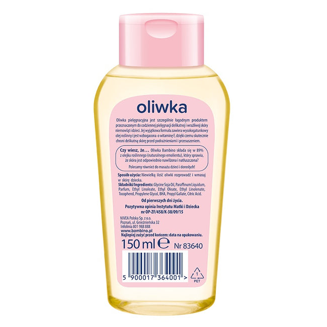 Bambino Oliwka z witaminą F nawilżająca natłuszczająca i pielęgnująca 150ml