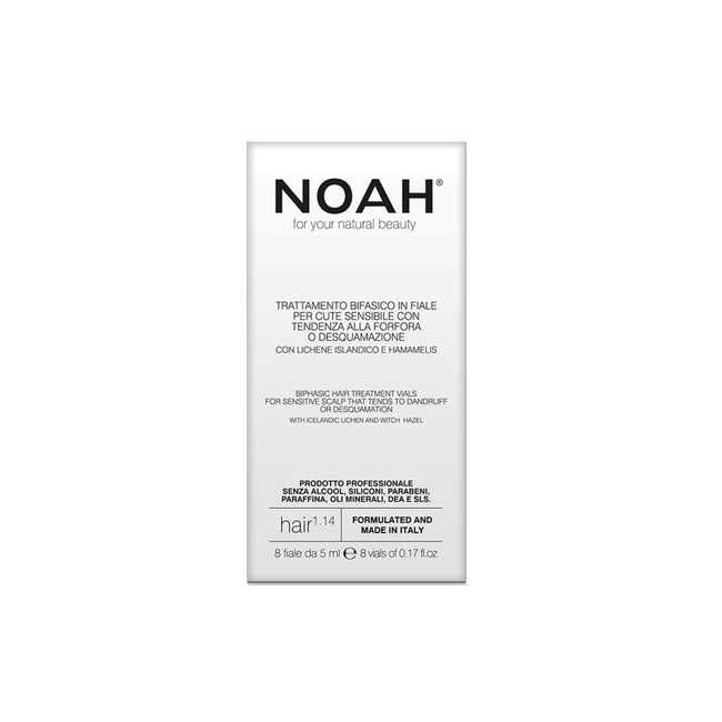 Noah For Your Natural Beauty Bifasic Hair Treatment Vials For Sensitive Scalp That Tends To Dandruff 1.14 dwufazowa kuracja do pielęgnacji włosów wrażliwej skóry głowy i łupieżu 8x5ml