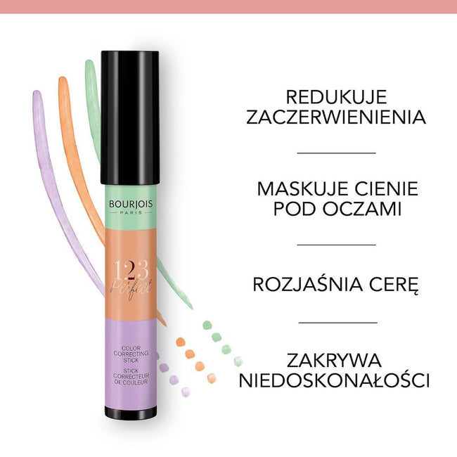 Bourjois 123 Perfect Color Correcting Stick korektor w sztyfcie 2.4g