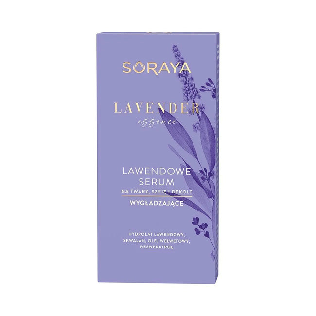 Soraya Lavender Essence lawendowe serum wygładzające na twarz szyję i dekolt 30ml