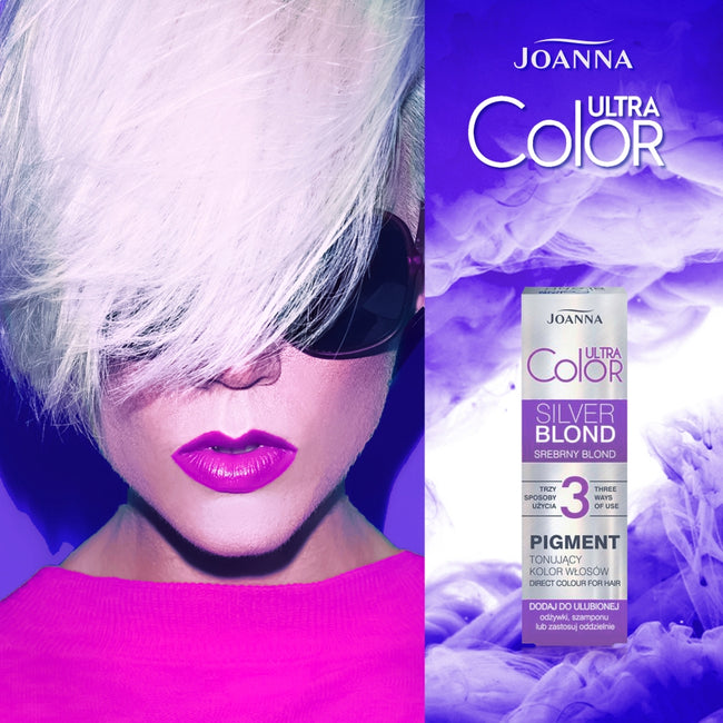 Joanna Ultra Color Pigment tonujący kolor włosów Srebrny Blond 100ml