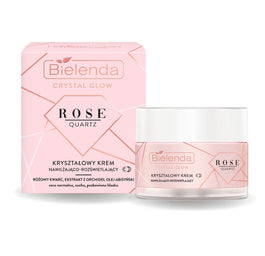 Bielenda Crystal Glow Rose Quartz kryształowy krem nawilżająco-rozświetlający 50ml