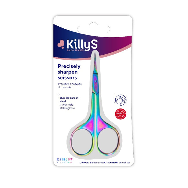 KillyS Precisely Sharpen Scissors precyzyjne nożyczki do paznokci Rainbow