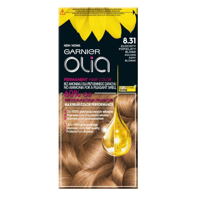 Garnier Olia farba do włosów 8.31 Złocisty Popielaty Blond