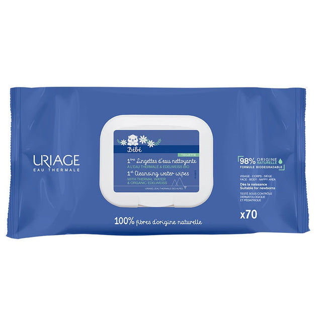 URIAGE Bebe 1st Cleansing Water Wipes chusteczki pielęgnacyjne dla dzieci 70szt