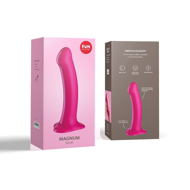 FUN FACTORY Magnum elastyczne dildo Jeżynowy