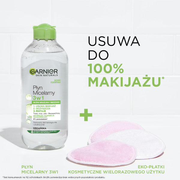 Garnier Skin Naturals płyn micelarny 3w1 skóra normalna i mieszana 400ml