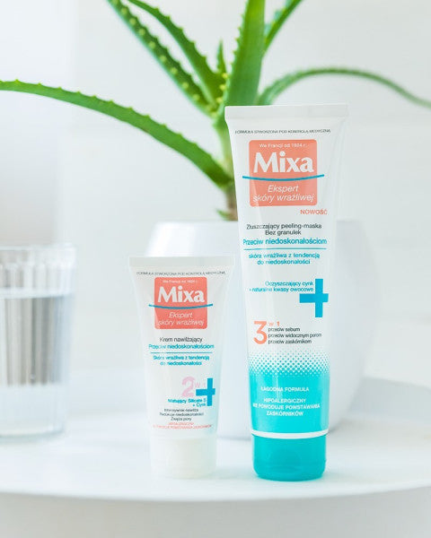 MIXA Złuszczający peeling-maska bez granulek przeciw niedoskonałościom 150ml