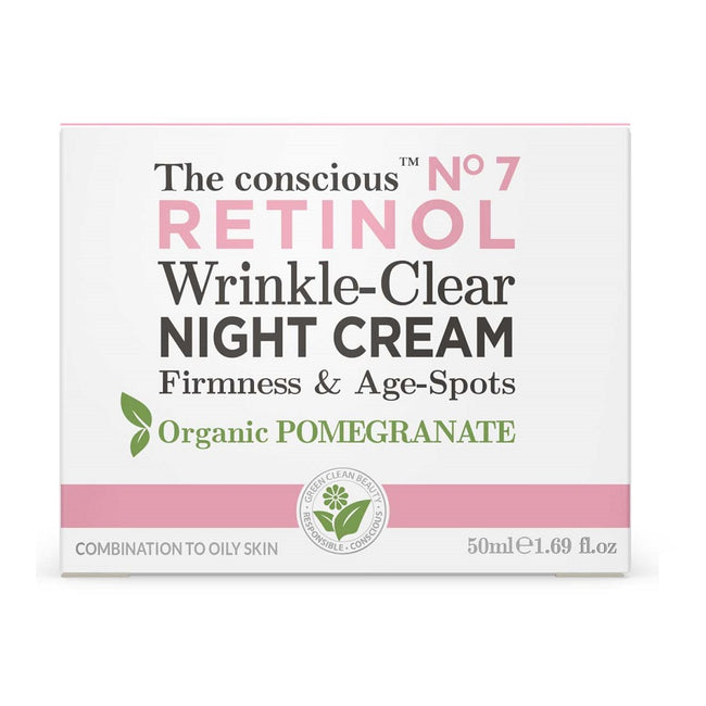 The Conscious Retinol przeciwzmarszczkowy krem na noc z organicznym granatem 50ml