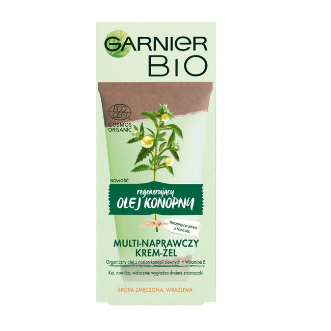 Garnier Bio Reparing Hemp Cream-Gel multi-naprawczy żel-krem do twarzy dla skóry zmęczonej 50ml