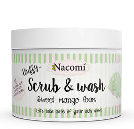 Nacomi Scrub & Wash pianka peelingująco-myjąca Słodka Pianka Mango 180ml