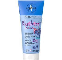 4organic Naturalny szampon i żel do mycia dla dzieci 2w1 Blueberry Friends 200ml
