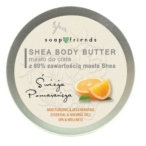 Soap&Friends Shea Butter 80% masło do ciała Pomarańcza 200ml