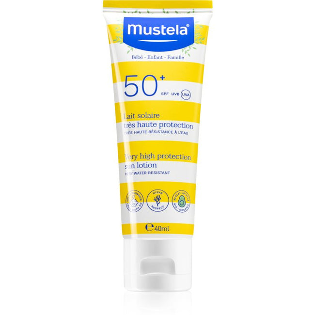 Mustela SPF50 Mineral Sunscreen Lotion przeciwsłoneczne mleczko do skóry wrażliwej 40ml