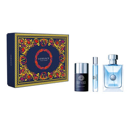 Versace Pour Homme zestaw woda toaletowa spray 100ml + woda toaletowa spray 10ml + dezodorant sztyft 75ml