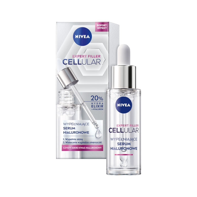 Nivea Cellular Expert Filler zestaw krem anti-age na dzień SPF15 50ml + krem anti-age na noc 50ml + hialuronowe serum wypełniające 30ml