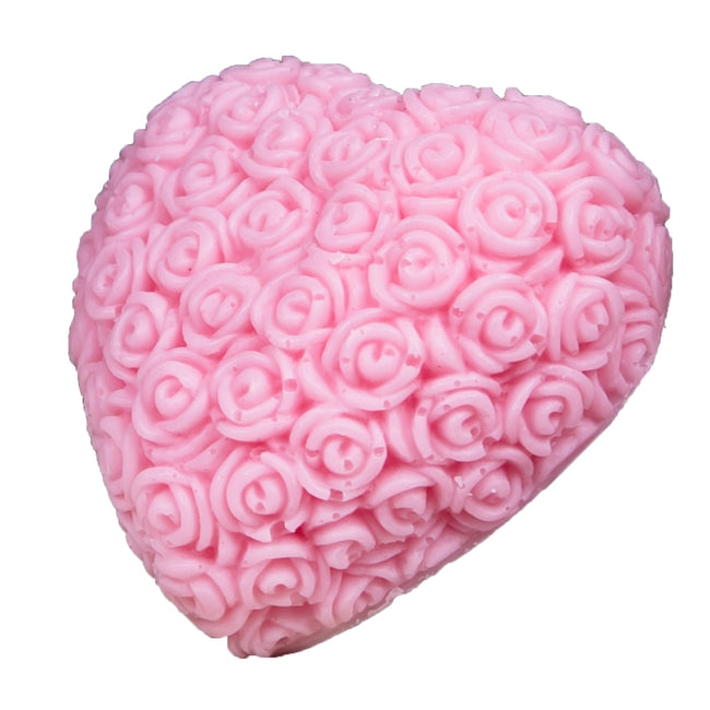 LaQ Happy Soaps Różowe Wielkie Serce naturalne mydło glicerynowe Wiśnia 140g