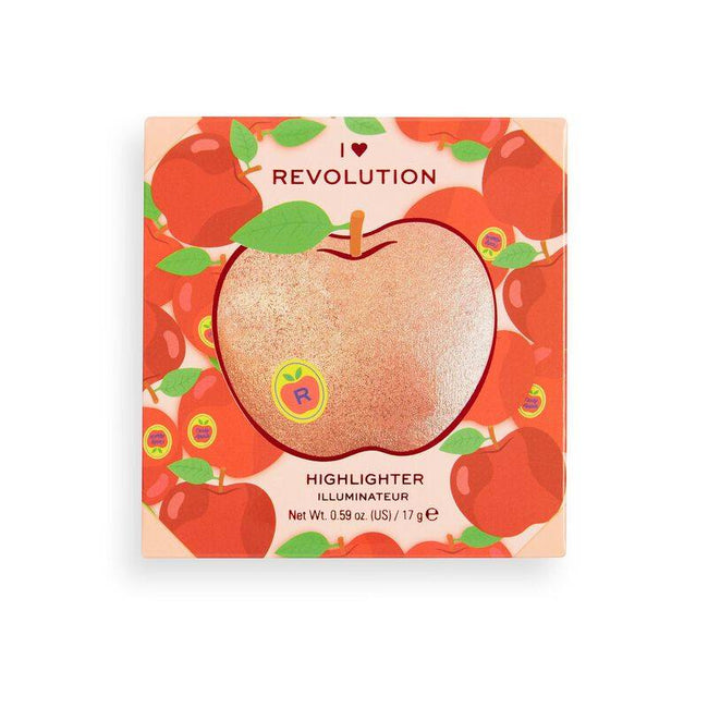 Makeup Revolution I Heart Revolution Tasty 3D Highlighter wypiekany rozświetlacz Apple 17g