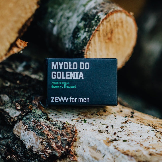 Zew For Men Mydło do golenia z węglem drzewnym z Bieszczad 85ml