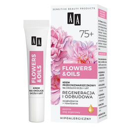 AA Flowers&Oils 75+ Odbudowa krem przeciwzmarszczkowy na okolice oczu i ust 15ml