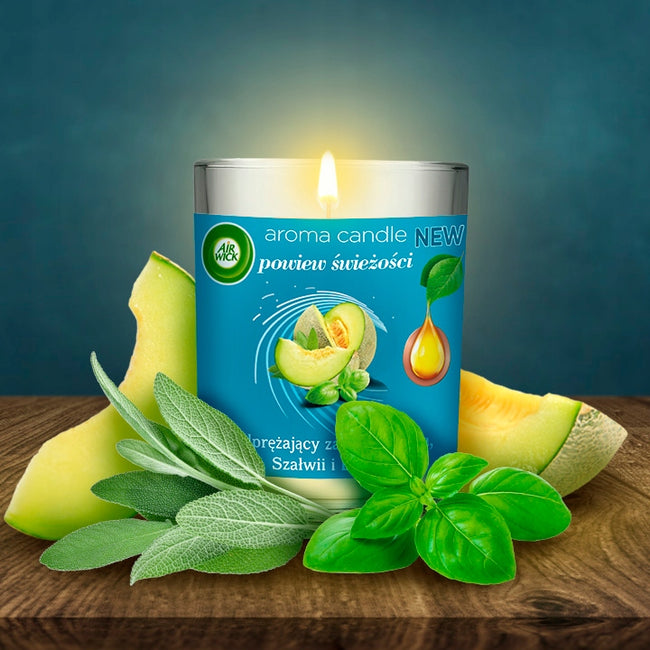 Air Wick Aroma Candle świeca zapachowa Powiew Świeżości 220g