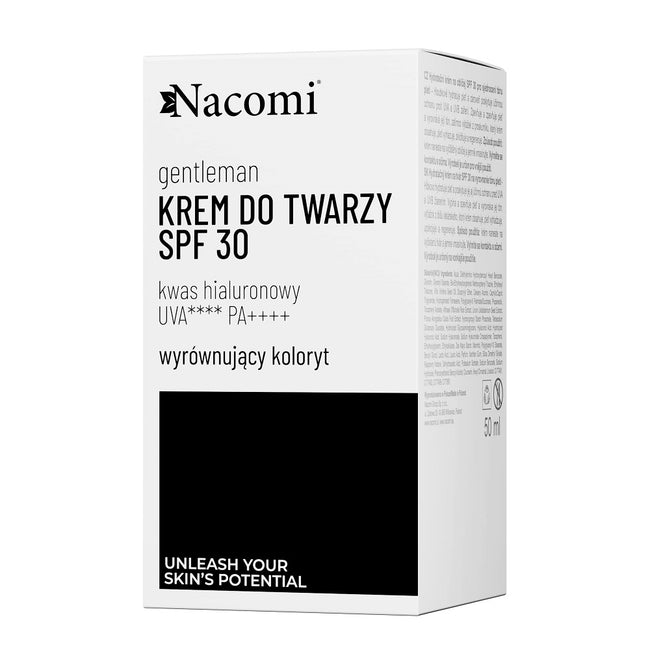Nacomi Gentleman nawilżający krem do twarzy SPF30 wyrównujący koloryt skóry 50ml