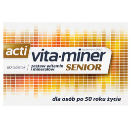 Acti vita-miner Senior zestaw witamin i minerałów suplement diety 60 tabletek