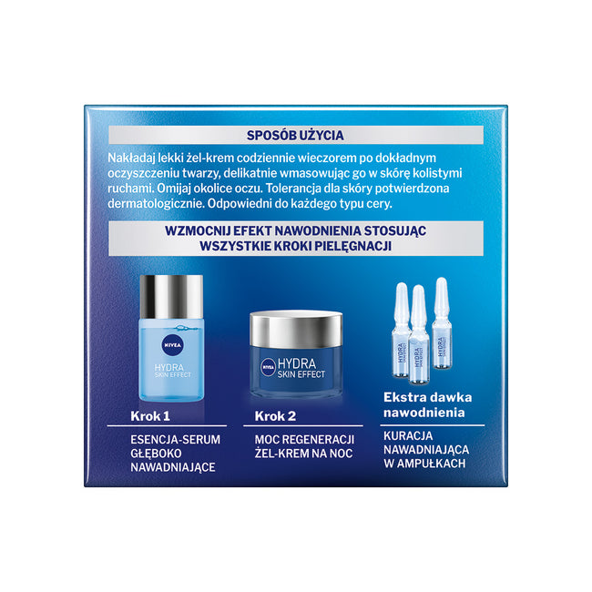 Nivea Hydra Skin Effect żel-krem na noc moc regeneracji 50ml