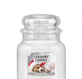 Country Candle Średnia świeca zapachowa z dwoma knotami Winter's Nap 453g