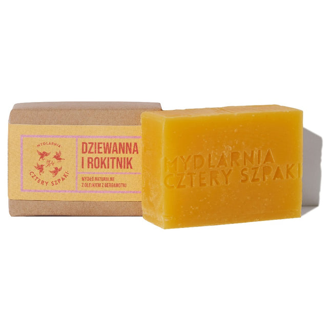 Mydlarnia Cztery Szpaki Mydło naturalne w kostce Dziewanna i Rokitnik 110g