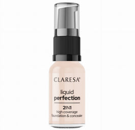 Claresa Liquid Perfection 2w1 korektor i podkład kryjący 101 Light 18g