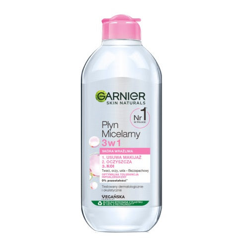 Garnier Skin Naturals płyn micelarny 3w1 skóra wrażliwa 400ml