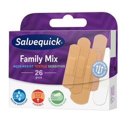 Salvequick Family Mix zestaw plastrów opatrunkowych 26szt.