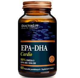 Doctor Life EPA-DHA Cardio 90% Omega-3 EPA 480/ DHA 350 suplement diety 60 kapsułek
