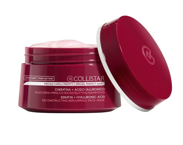 Collistar Keratin Hyaluronic Acid Reconstructing Replumping Pack Mask maska do włosów z kwasem hialuronowym 200ml