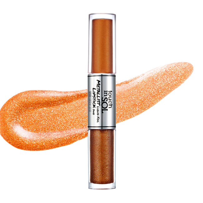 Touch in Sol Metallist Liquid Foil Lipstick Duo dwustronny zestaw do makijażu ust 1 Lola 5ml