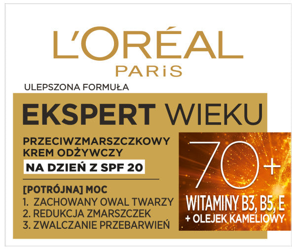 L'Oreal Paris Ekspert Wieku 70+ przeciwzmarszczkowy krem odżywczy na dzień 50ml