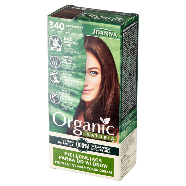 Joanna Naturia Organic pielęgnująca farba do włosów 340 Herbaciany