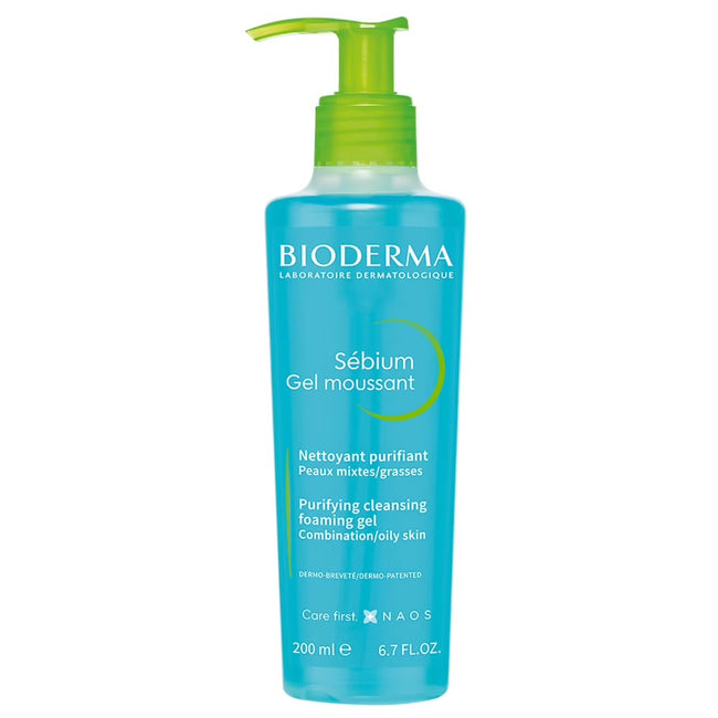 Bioderma Sebium Gel Moussant antybakteryjny żel do mycia twarzy do cery tłustej i mieszanej 200ml