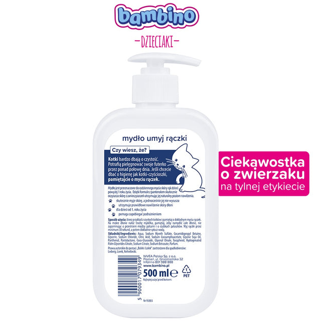 Bambino Dzieciaki mydło do rąk antybakteryjne 500ml
